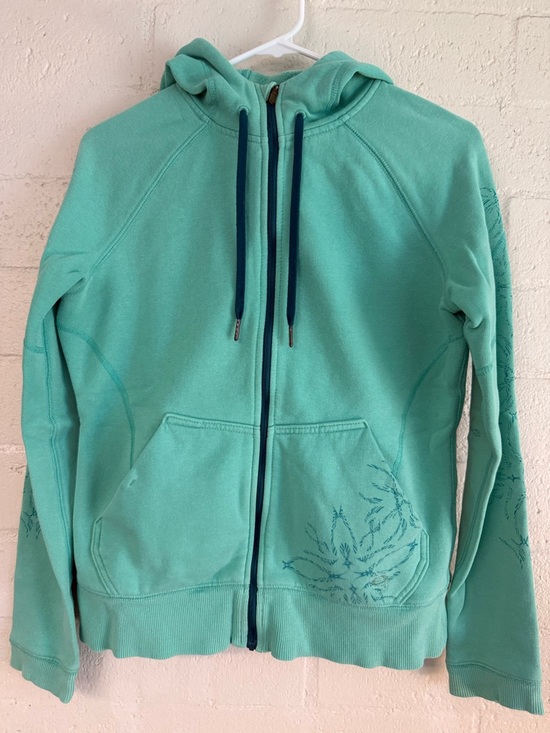 Mountain Hardwear Sweaters - Mountain Hardwear Mint Green Full-Zip Hoodie with Hood